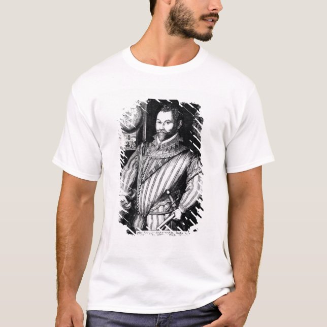 Camiseta Retrato de sir Francis Drake (Anverso)