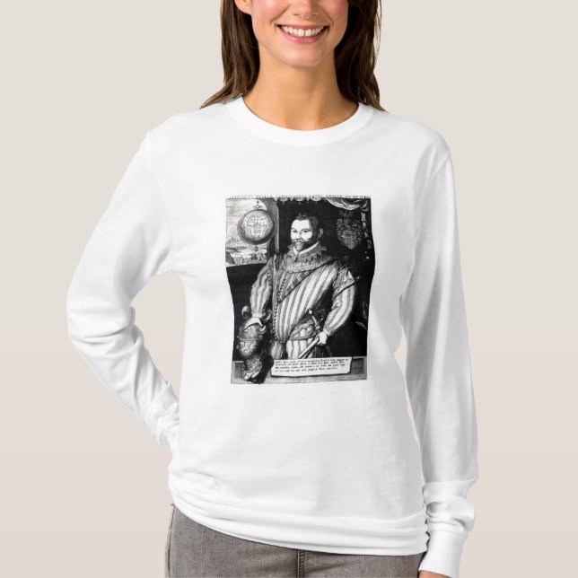 Camiseta Retrato de sir Francis Drake (Anverso)