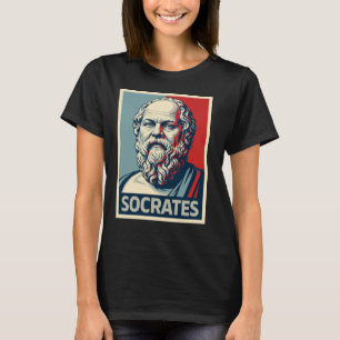 Camiseta Retrato de Sócrates en Pop Art