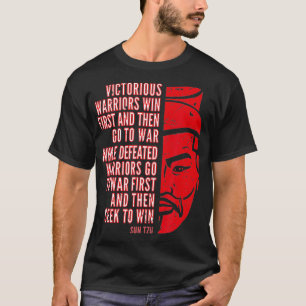 Camiseta Retrato de Sun Tzu rojo angustiado de Guay con cit