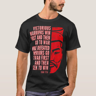 Camiseta Retrato de Sun Tzu rojo angustiado de Guay con cit