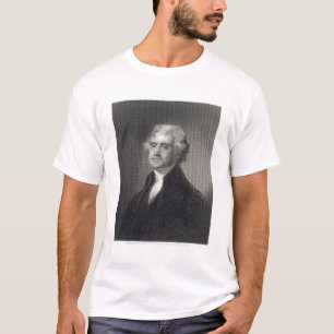 Camiseta Retrato de Thomas Jefferson, grabado por el Br de