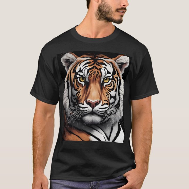 Camiseta Retrato de tigre (Anverso)