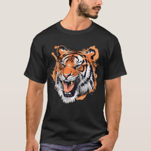 Camiseta Retrato de tigre ruidoso