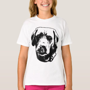 Camiseta Retrato de tinta expresivo en estilo Minimalista