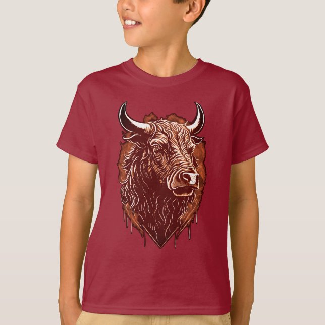 Camiseta Retrato de toro (Anverso)