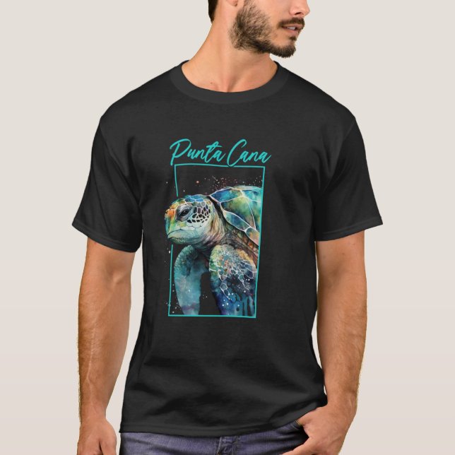 Camiseta Retrato de tortuga acuática de Punta Cana (Anverso)