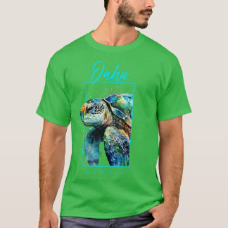 Camiseta Retrato de tortuga marina Oahu Hawaii