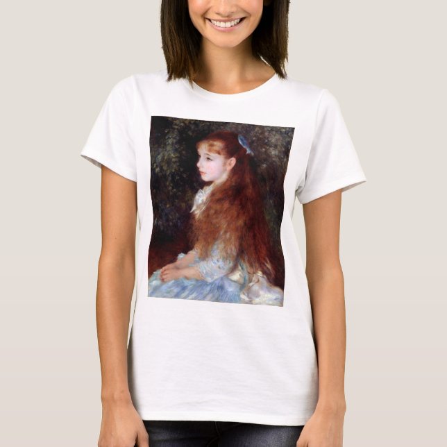 Camiseta Retrato de un Chica con cinta azul, renoir (Anverso)