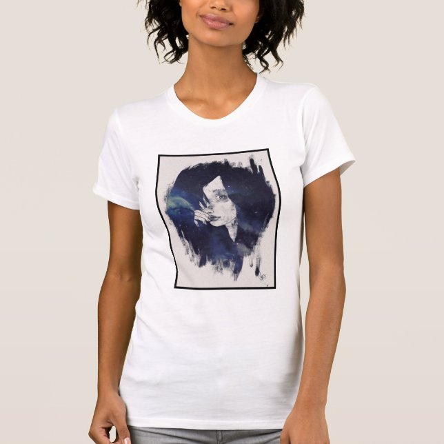 Camiseta Retrato de un Chica de Black Haired (Anverso)