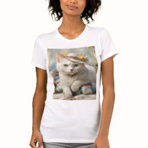 Retrato de un gato en un gorra.