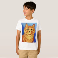 Retrato de un gato naranja por Louis Wain 