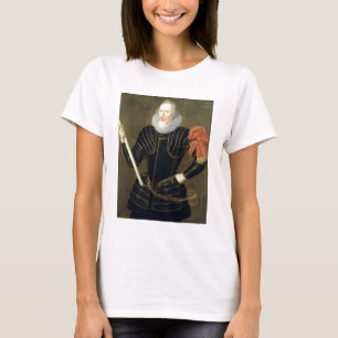 Camiseta Retrato de un hombre, 1593 (aceite en el panel)