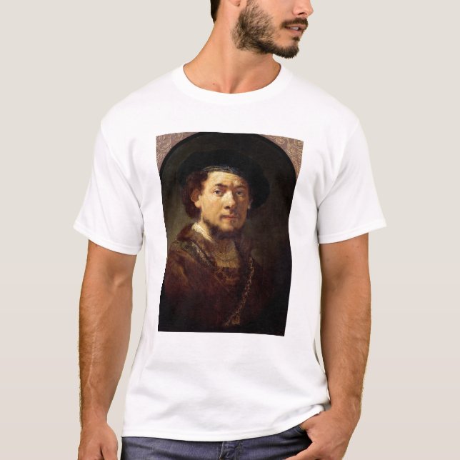 Camiseta Retrato de un hombre con una cadena del oro (Anverso)