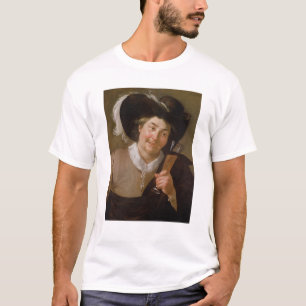 Camiseta Retrato de un hombre que sostiene una copa de vino
