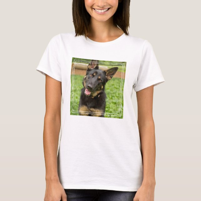 Camiseta Retrato de un pastor alemán (Anverso)