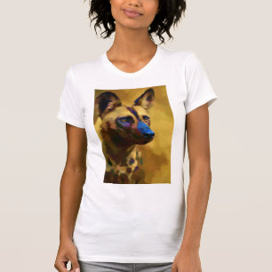 Camiseta Retrato de un perro salvaje africano