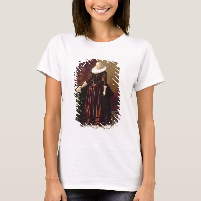 Camiseta Retrato de una dama (aceite en el panel) (Anverso)