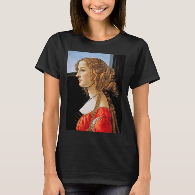 Camiseta Retrato de una dama, Sandro Botticelli (Anverso)