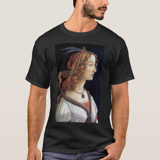 Camiseta Retrato de una dama, Sandro Botticelli (Anverso)