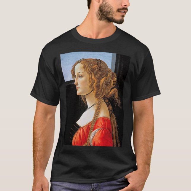 Camiseta Retrato de una dama, Sandro Botticelli (Anverso)