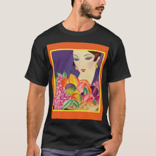 Camiseta Retrato de una mujer Art Decó
