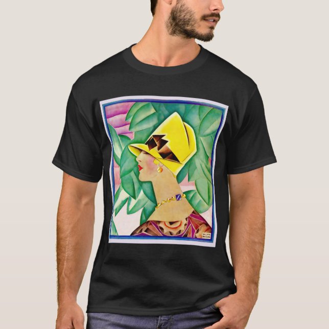 Camiseta Retrato de una mujer Art Decó (Anverso)