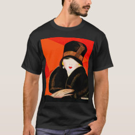 Camiseta Retrato de una mujer Art Decó