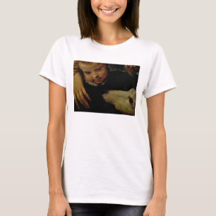 Camiseta Retrato de una mujer con un niño y un perro,