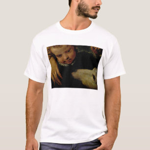 Camiseta Retrato de una mujer con un niño y un perro,