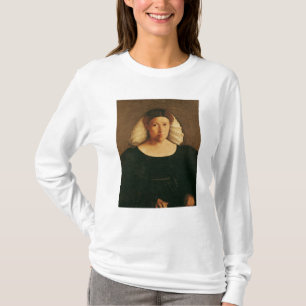Camiseta Retrato de una mujer con una redecilla blanca