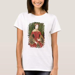 Camiseta Retrato de una mujer, envejecido 16, previamente