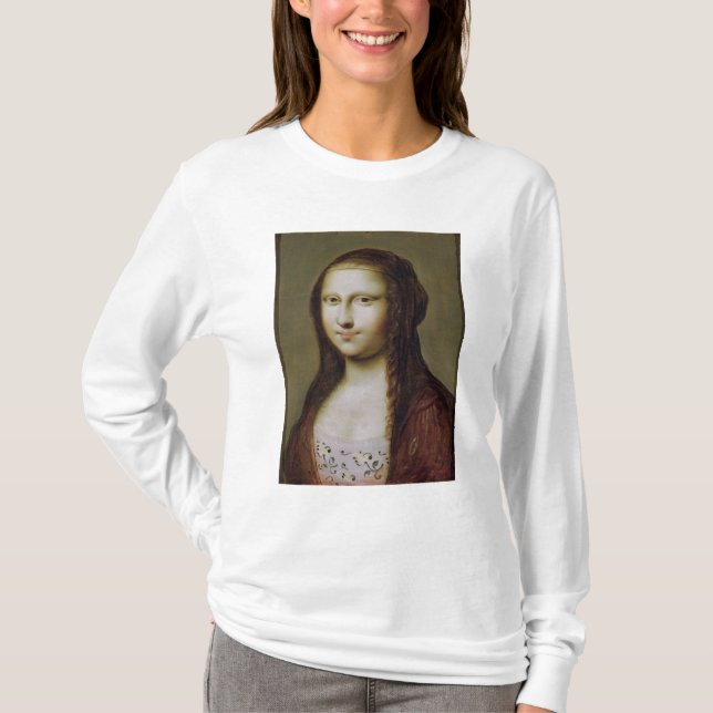 Camiseta Retrato de una mujer inspirada por la Mona Lisa (Anverso)