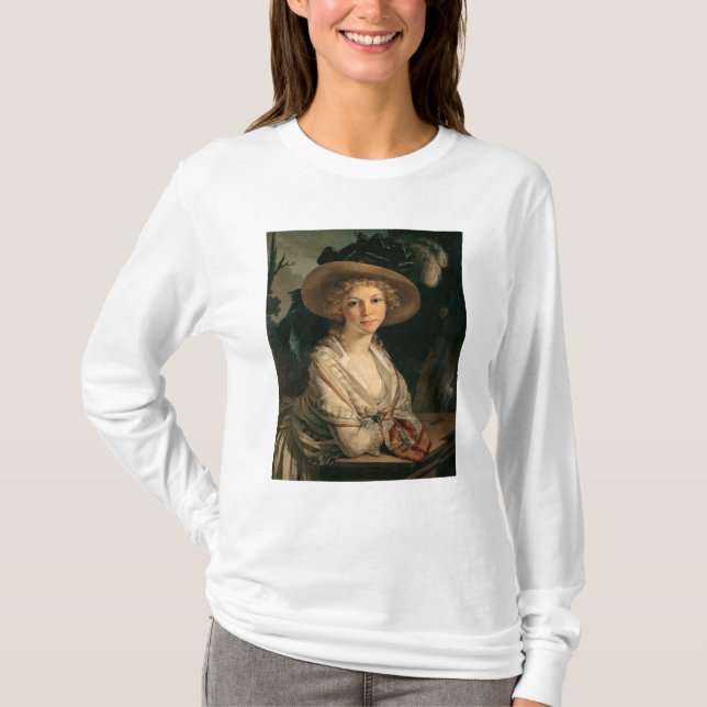 Camiseta Retrato de una mujer joven (Anverso)