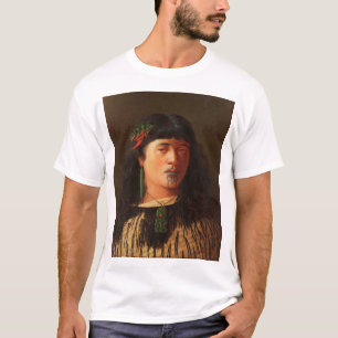 Camiseta "Retrato de una mujer maorí joven con Moko