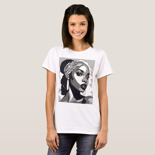 Camiseta Retrato de una mujer negra (Anverso completo)