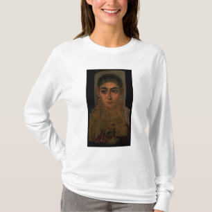 Camiseta Retrato de una mujer que lleva un oro pectoral,