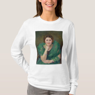 Camiseta Retrato de una mujer rusa con una bufanda verde