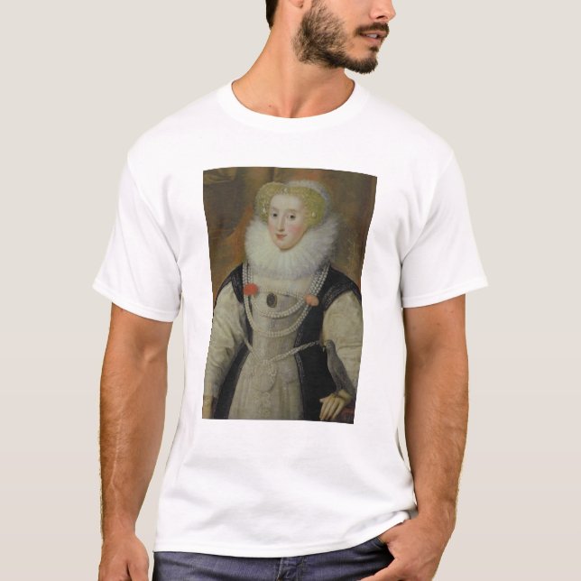 Camiseta Retrato de una señora isabelina con un loro (Anverso)