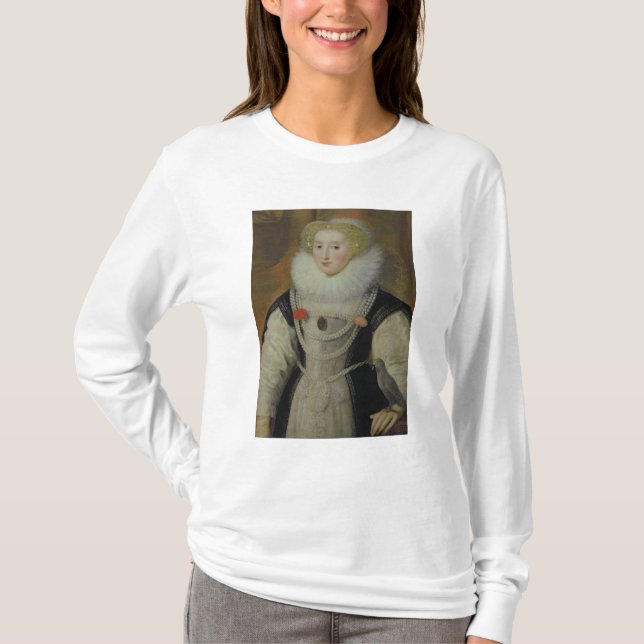 Camiseta Retrato de una señora isabelina con un loro (Anverso)