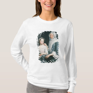 Camiseta Retrato de una señora mayor y de una chica joven