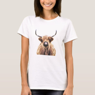 Camiseta Retrato de vaca Highland
