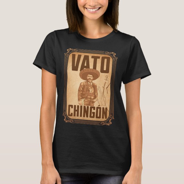 Camiseta Retrato de Vato Chingón Emiliano Zapata (Anverso)