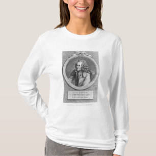 Camiseta Retrato de Voltaire, de un dibujo