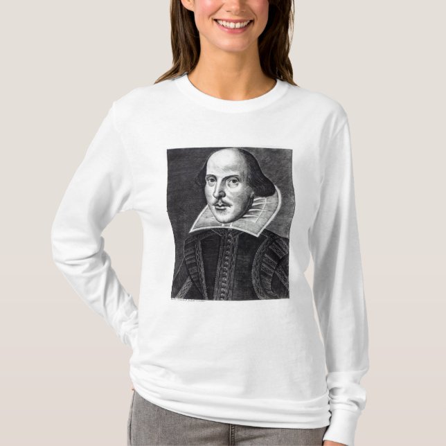 Camiseta Retrato de William Shakespeare (Anverso)