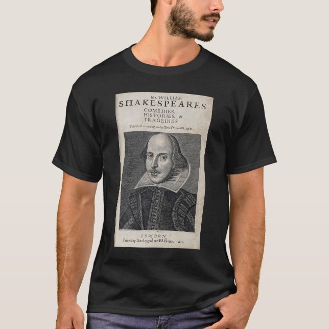 Camiseta Retrato de William Shakespeare (Anverso)