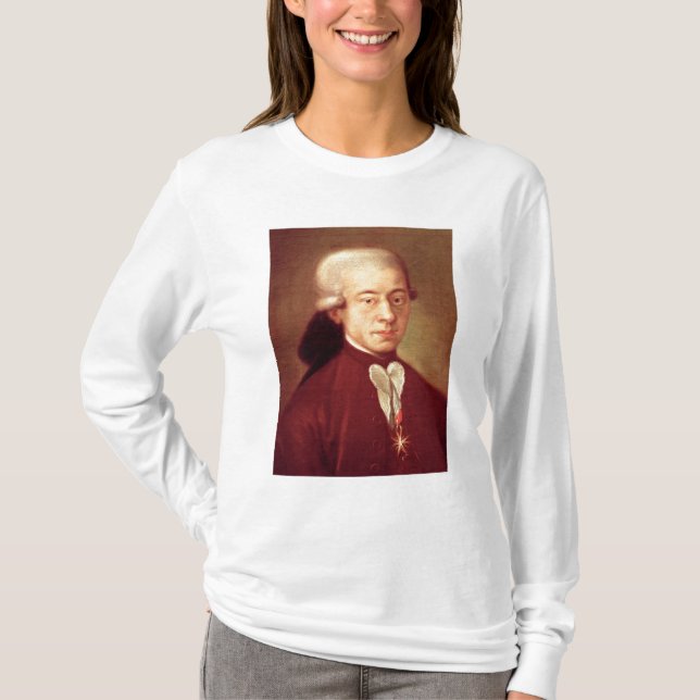 Camiseta Retrato de Wolfgang Amadeus Mozart después de 1770 (Anverso)