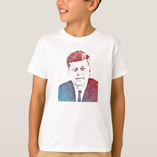 Camiseta Retrato del arte pop de John F. Kennedy (Anverso)