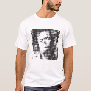 Camiseta Retrato Del Artista Resumen Cara Masculina En Negr
