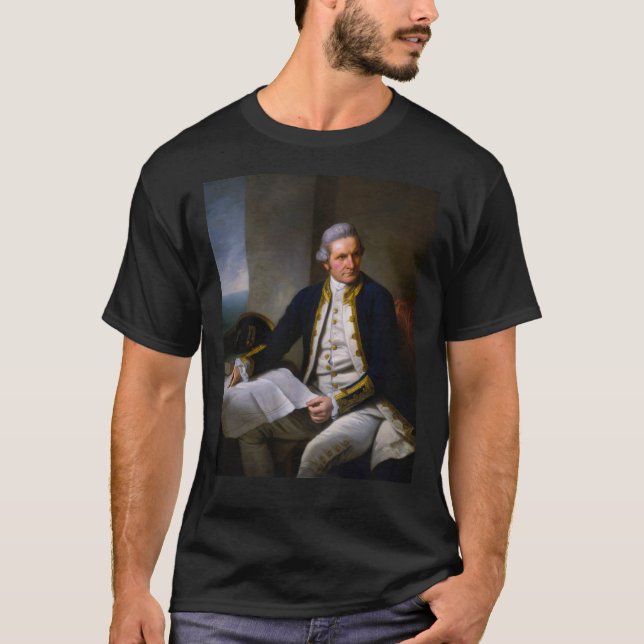 Camiseta Retrato del capitán James Cook por Sir Nathaniel D (Anverso)